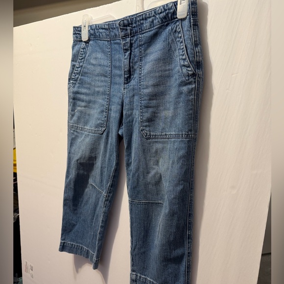 Talbots women’s linen crop straight leg jean size 6p - Picture 3 of 14